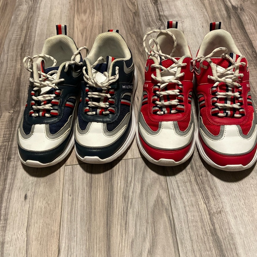 Tommy Hilfiger 2 pairs of Red & Blue Tennis Shoes